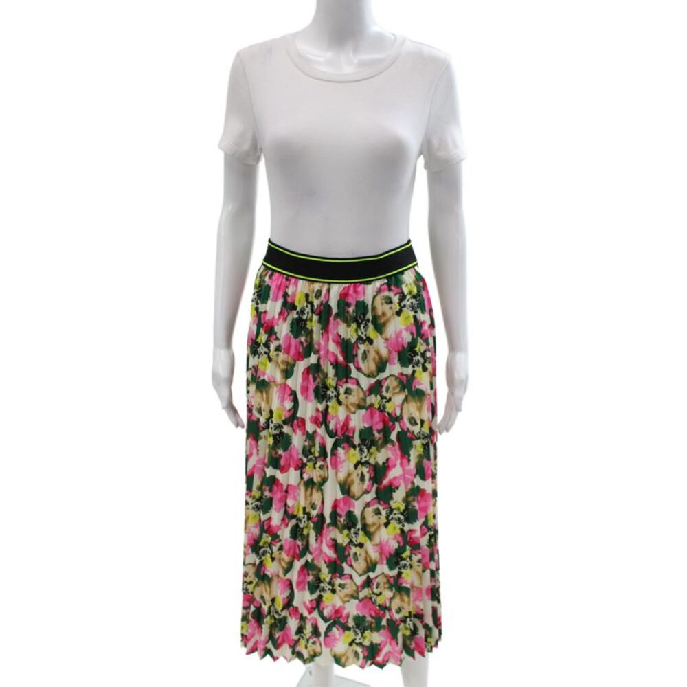 Le Superbe Women Maxi Floral Multicolor Polyester Long Skirt Size S
